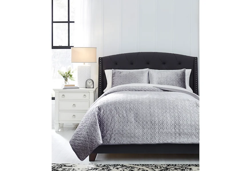 Bedding Sets Queen Maryam Gray Coverlet Set by Signature Design by Ashley at Esprit Decor Home Furnishings